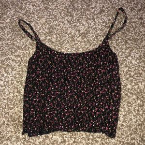 black and pink floral Hollister tank top🌺